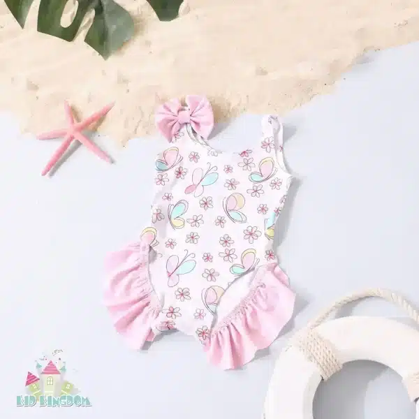 مايوه بيبي فراشة وردة