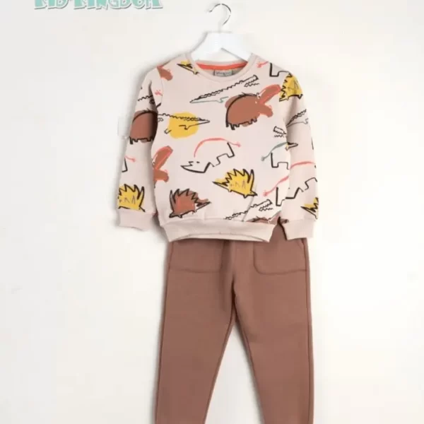 Beige dinosaur pajamas