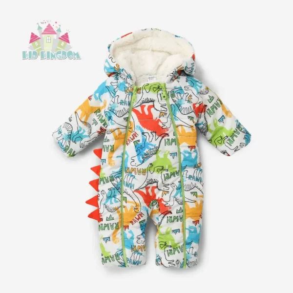 Waterproof dinosaur overalls