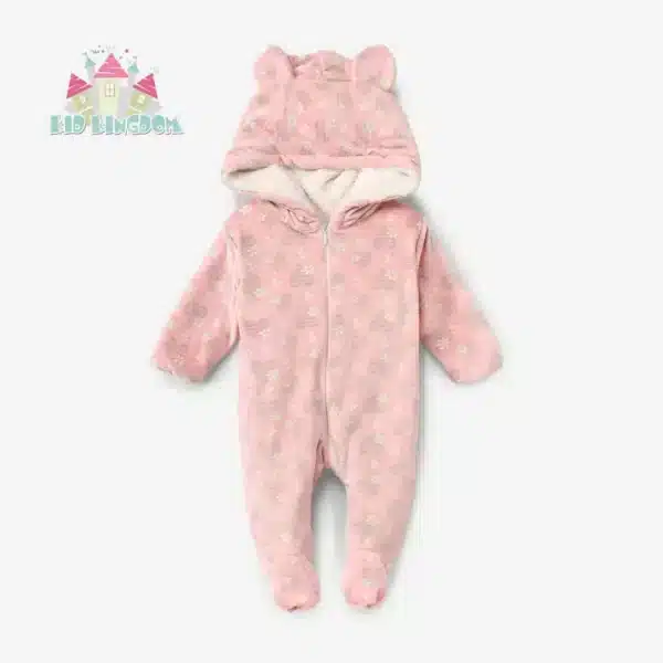 Pink heart polar romper