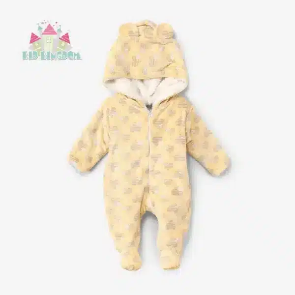 Polar romper with a yellow heart