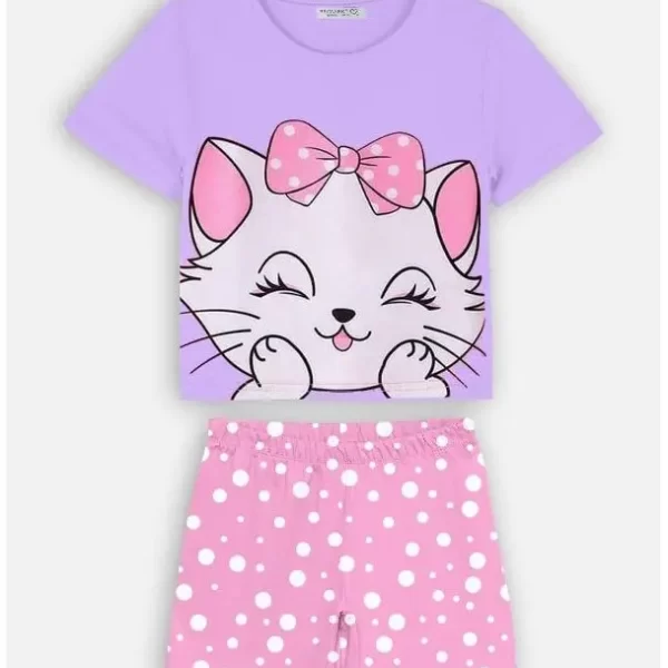 Kitten pajama with a bow