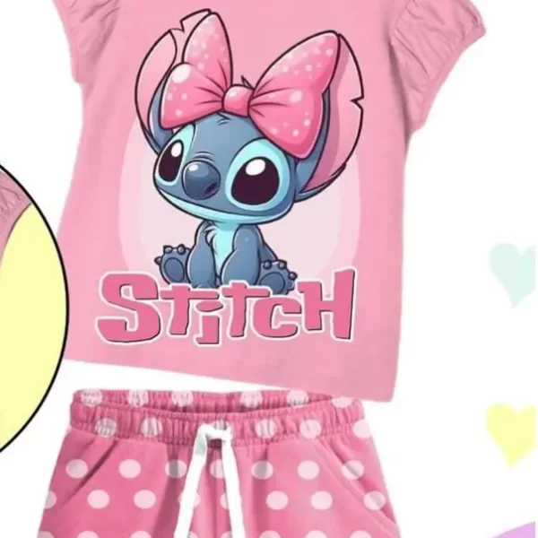 Stitch pajama with a bow