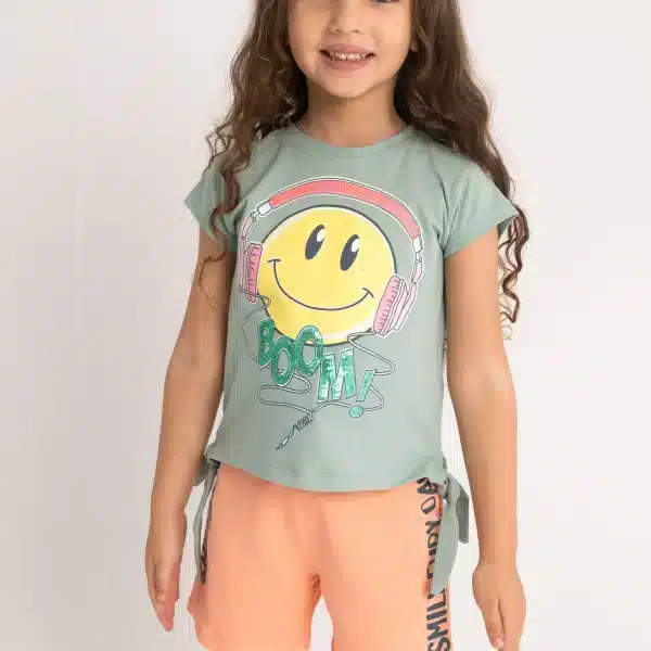 بيجامة بناتي سمايل وسماعة